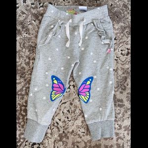 Sophie and Sam Gray Butterfly Sweatpants 24m Girl